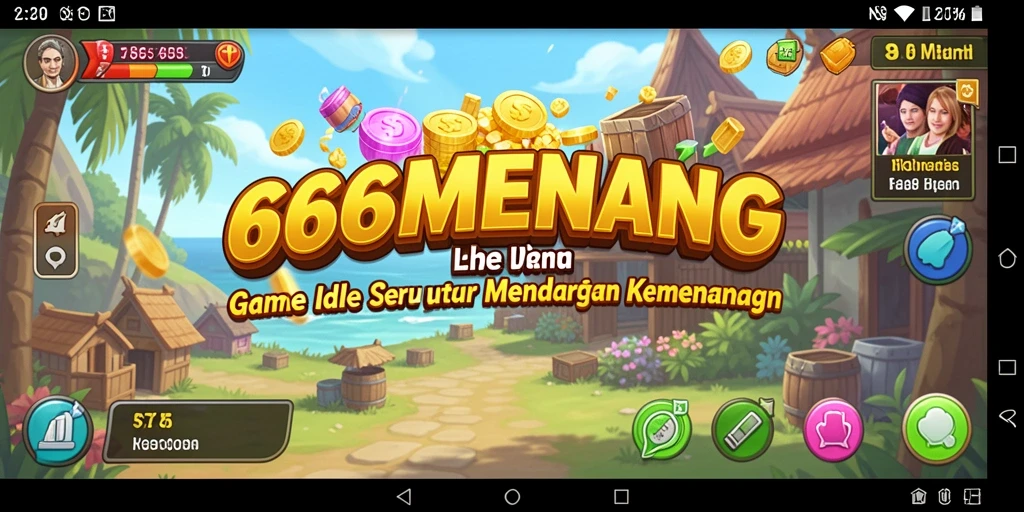 Tampilan screenshot 666MENANG dengan gameplay Idle yang menarik.