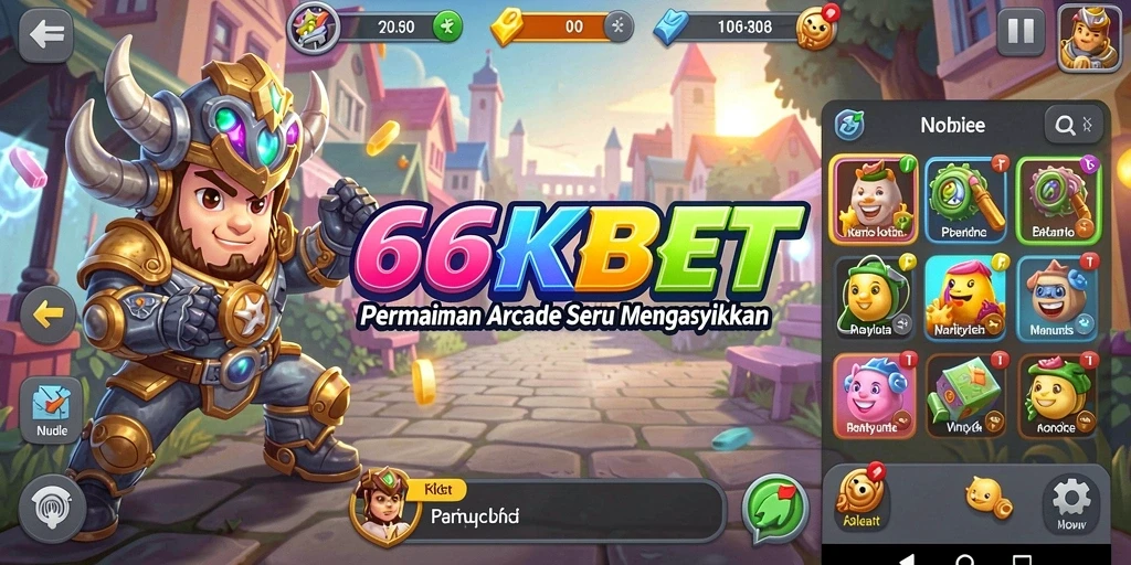 Screenshot gameplay 66KBET yang menampilkan aksi seru di game arcade.