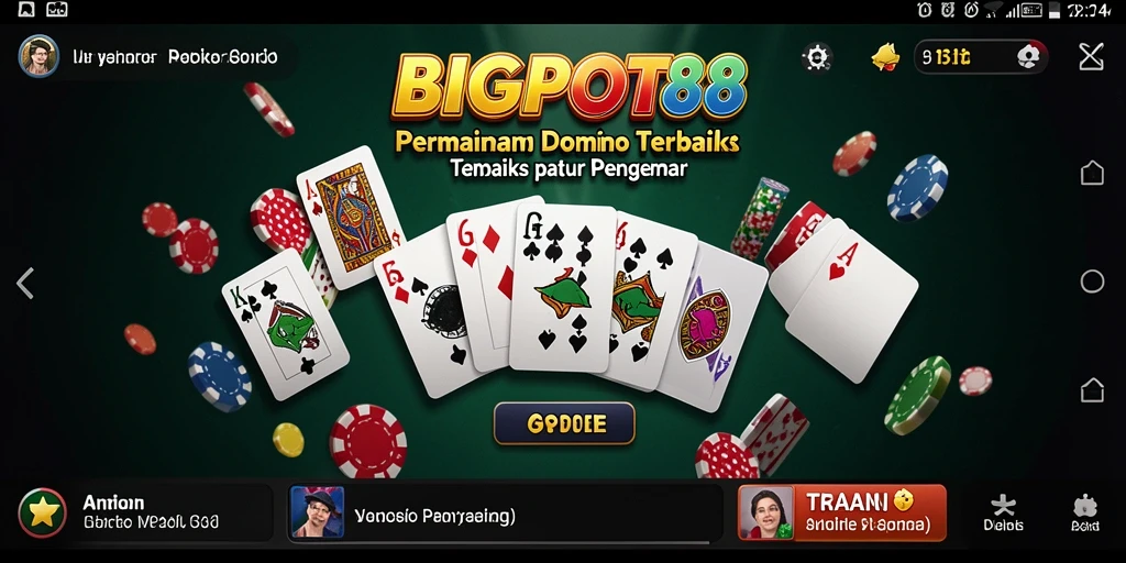 Screenshot menunjukkan gameplay seru dari permainan Domino BIGPOT88.