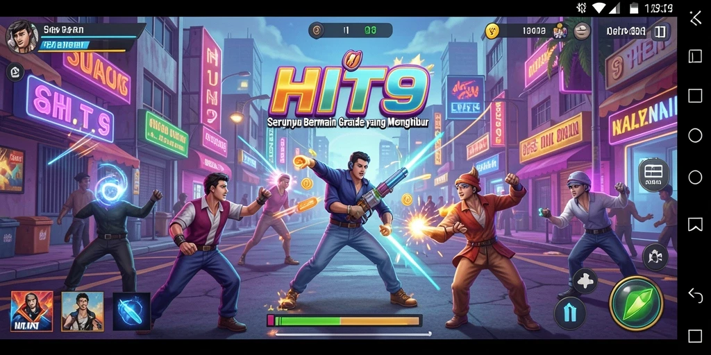 Tampilan gameplay seru dari HIT9 dengan efek visual menawan.