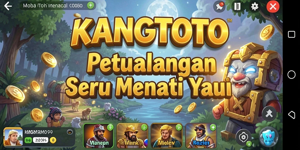 Tampilan gameplay KANGTOTO menampilkan aksi petualangan yang mendebarkan.