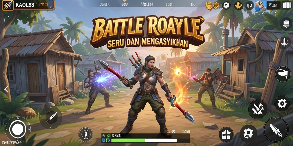 Tangkapan layar gameplay KAOL68 yang menampilkan aksi Battle Royale yang seru.