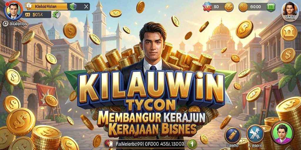 Screenshot gameplay KILAUWIN yang menunjukkan aksi bisnis yang seru.
