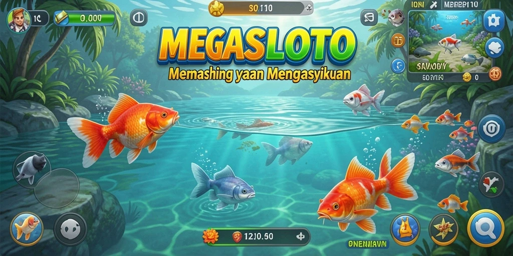 Tangkapan ikan besar dalam permainan memancing MEGASLOTO.