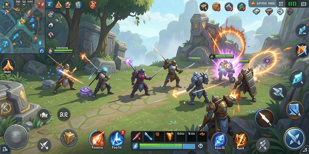 Tampilan gameplay menarik dari MPO08 dengan elemen strategi mendalam.