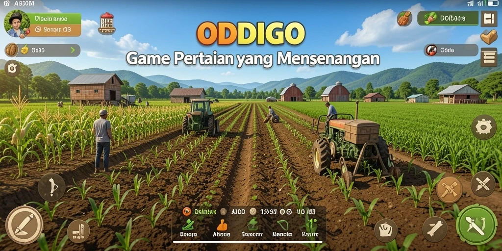 Tampilan gameplay ODDIGO yang penuh warna dan menarik.