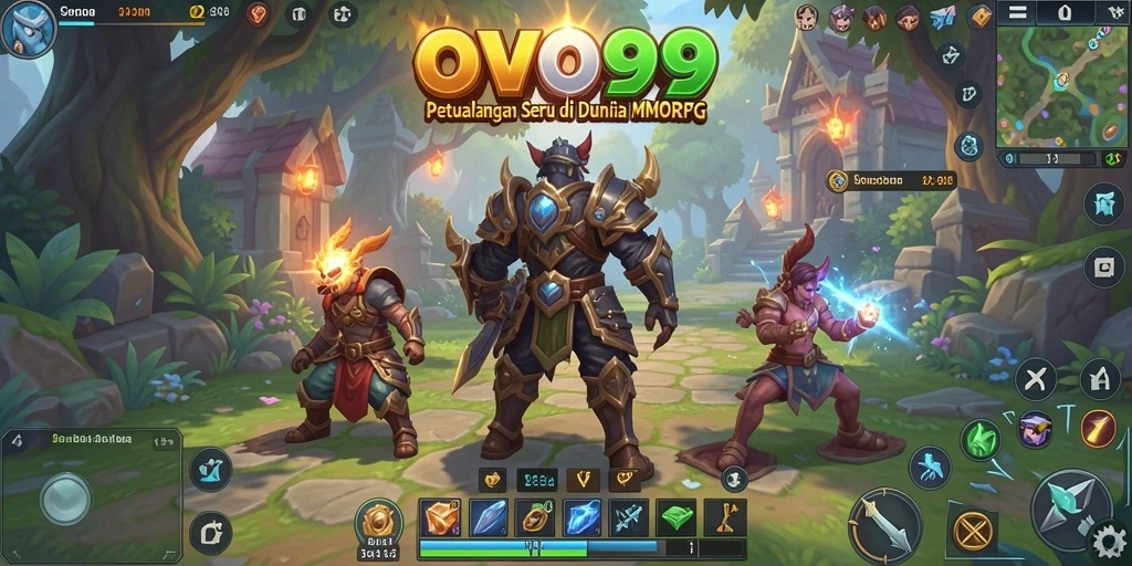 Tampilan gameplay seru dan interaktif dalam OVO99.