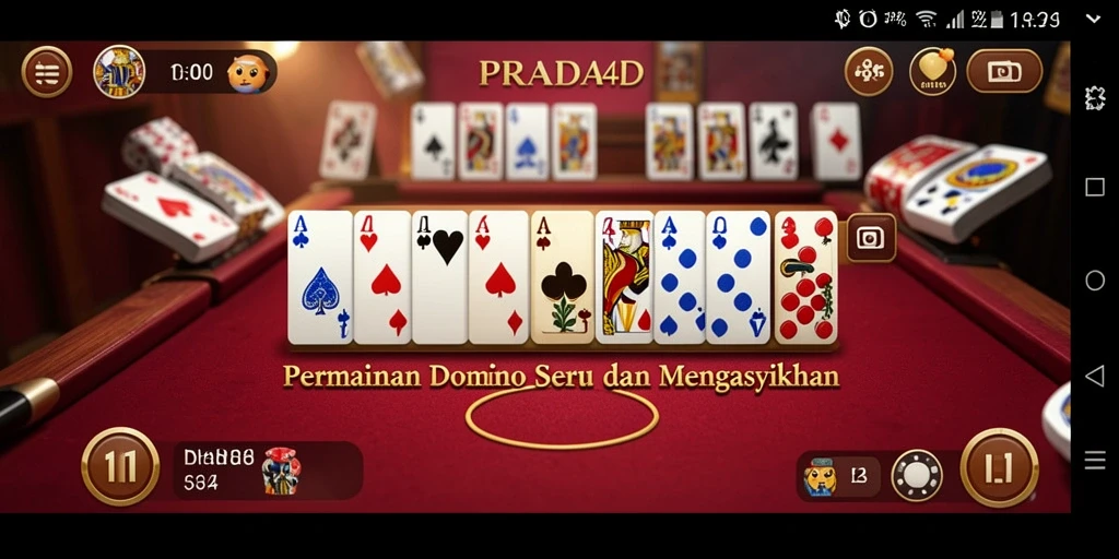 Tampilan gameplay seru dari permainan Domino PRADA4D.