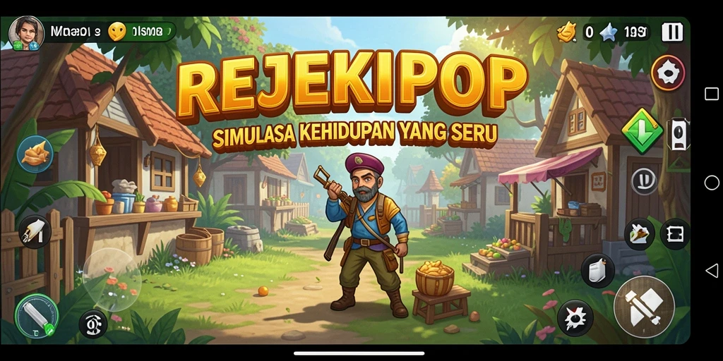 Tampilan gameplay REJEKIPOP yang menarik dan interaktif.