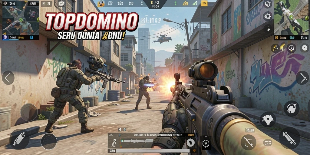 Tampilan menarik dari gameplay intens di TOPDOMINO saat pemain berjuang untuk menang.