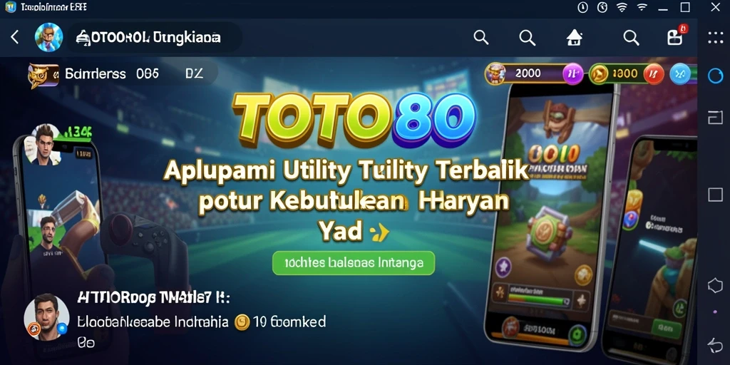 Tampilan antarmuka TOTO80 yang sederhana dan intuitif.