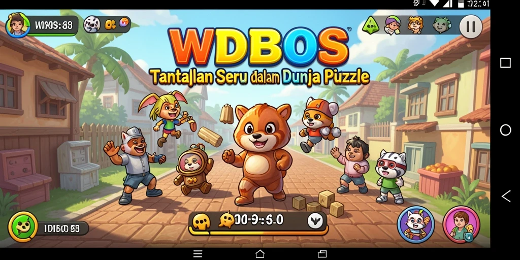 Tampilan gameplay puzzle yang seru dan menantang di WDBOS.
