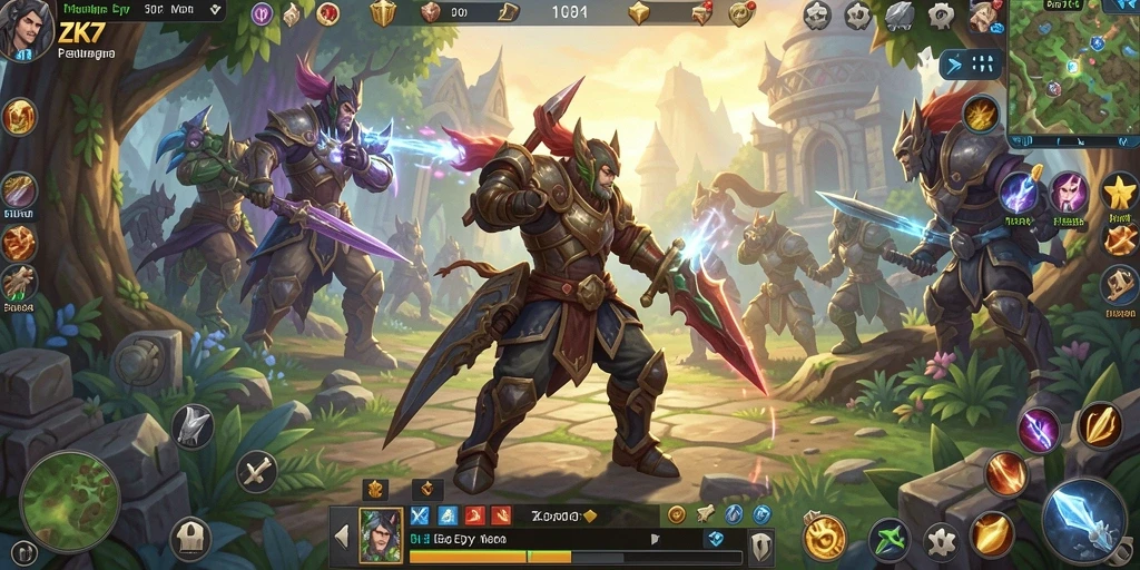 Tampilan seru dari gameplay MMORPG ZK7 yang menarik.